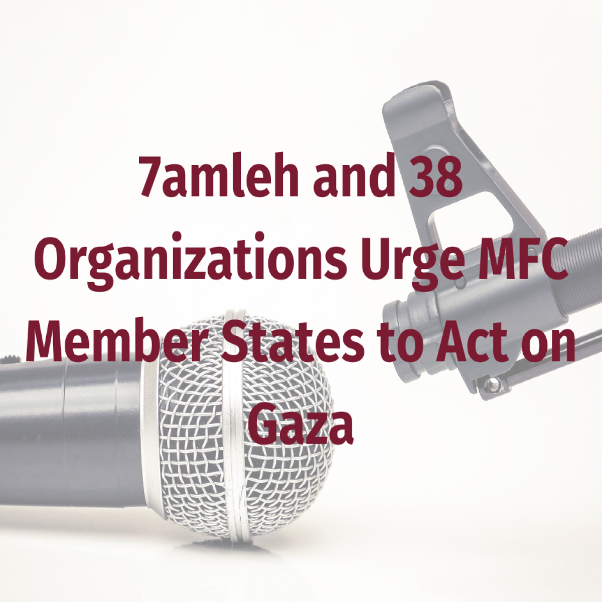 7amleh and 38 Organizations Urge MFC Member States to Act on Gaza