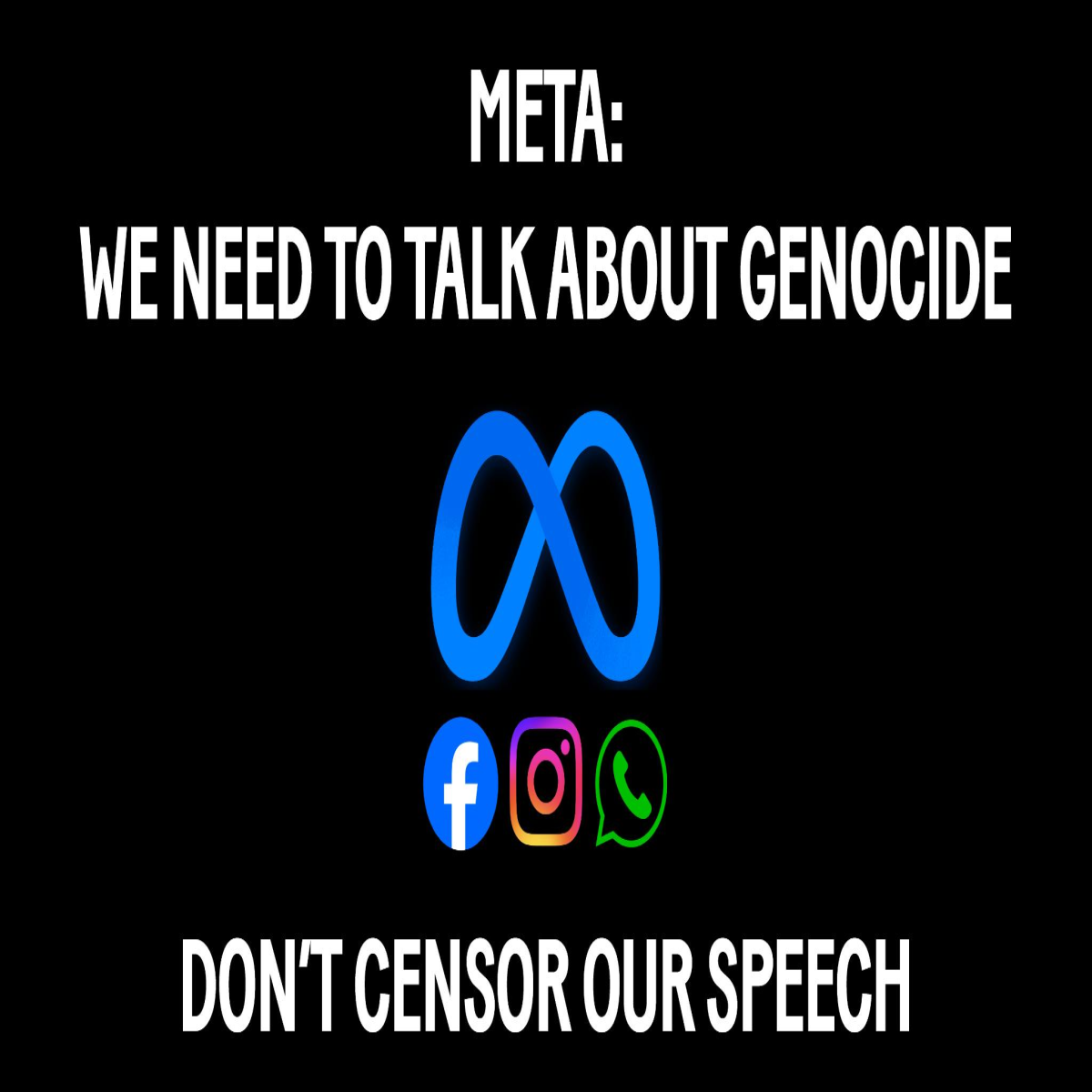 Tell Meta: We Need to Talk About Genocide 