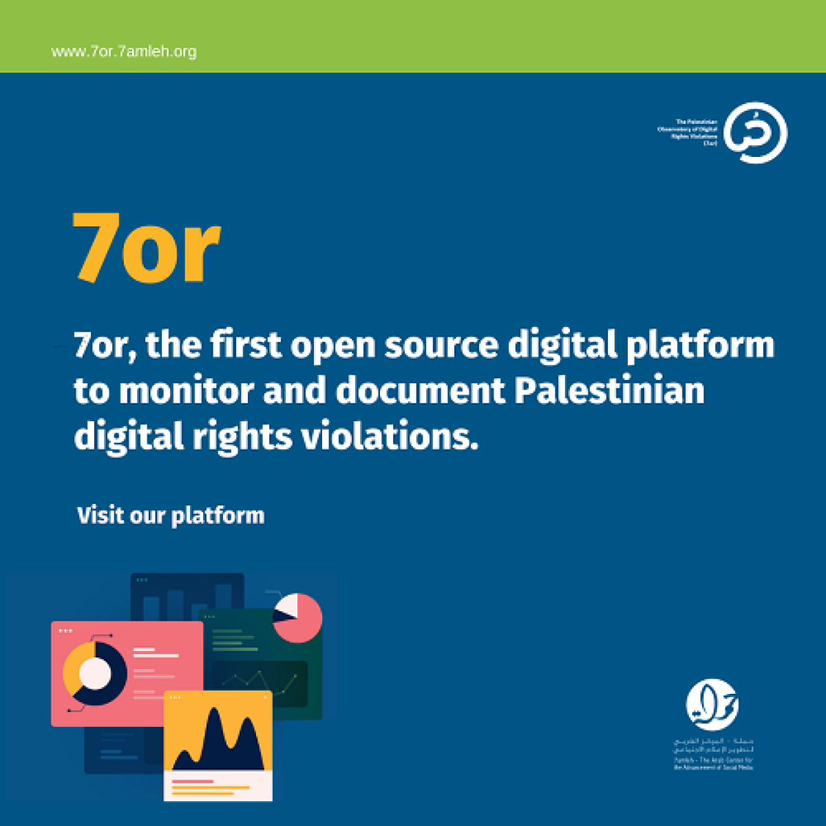 7amleh launches 7or platform to document, monitor and follow up on violations of Palestinian digital rights