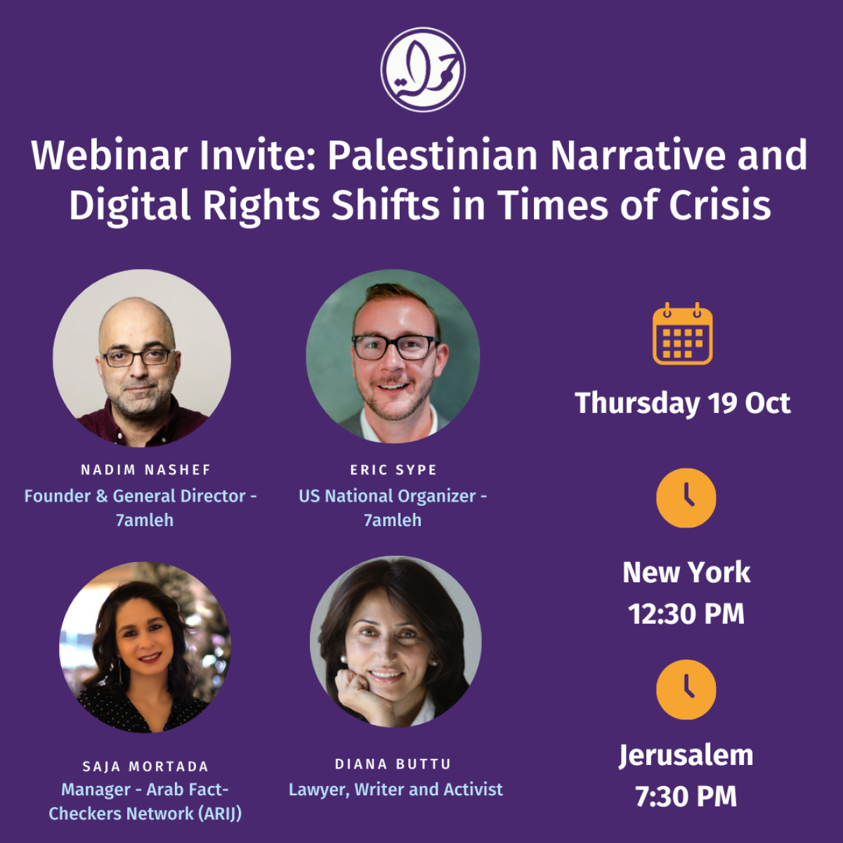 Webinar - Palestinian Narrative and Digital Rights Shifts in Times of Crisis