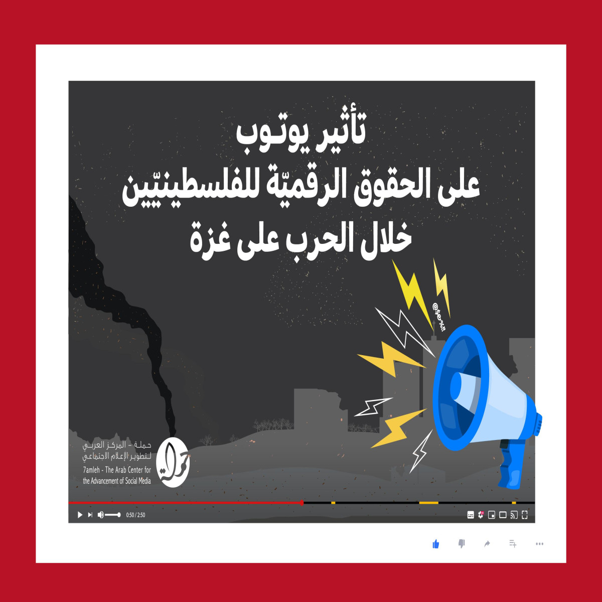 تأثير يوتيوب على الحقوق الرقميّة للفلسطينيّين خلال الحرب على غزة