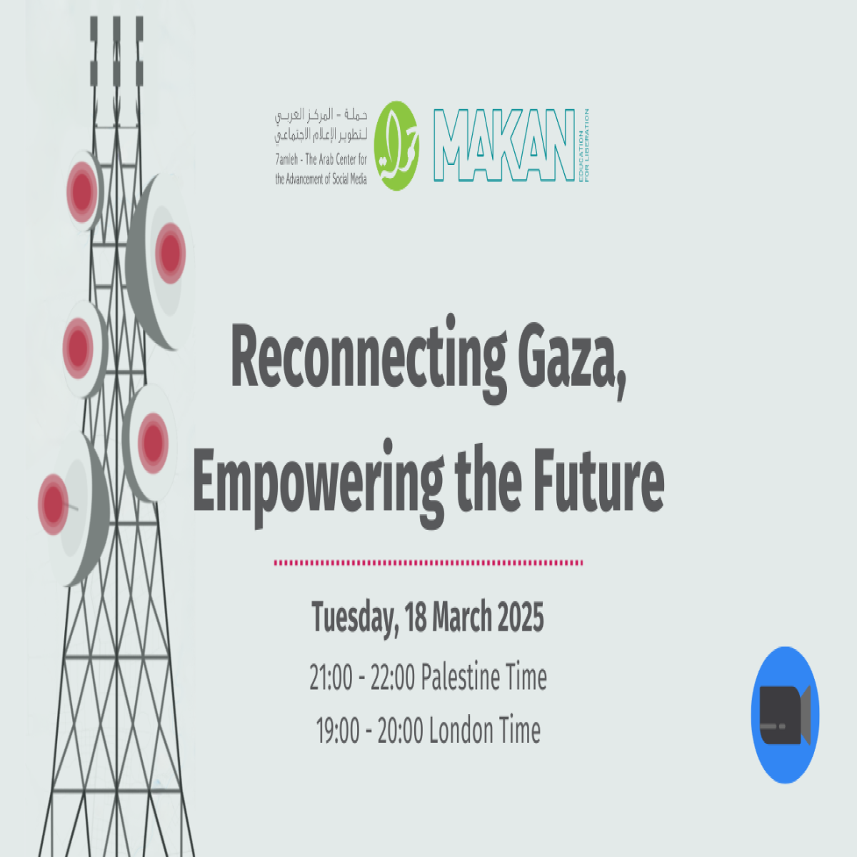 Reconnecting Gaza, Empowering the Future – Makan & 7amleh joint webinar