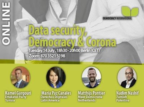 7amleh Participates in Democracy International Webinar “Online: Data Security, Democracy, and Corona”