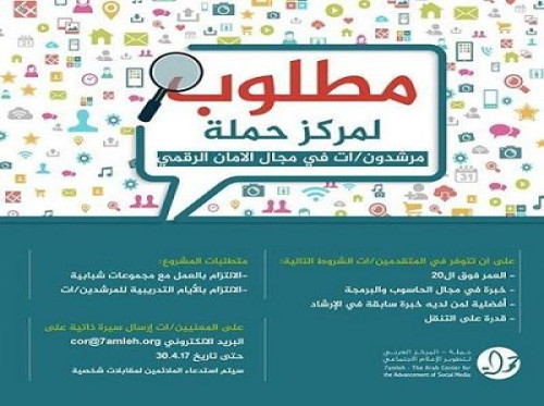 مطلوب لمركز حملة – مرشدون/ات في مجال الامان الرقمي