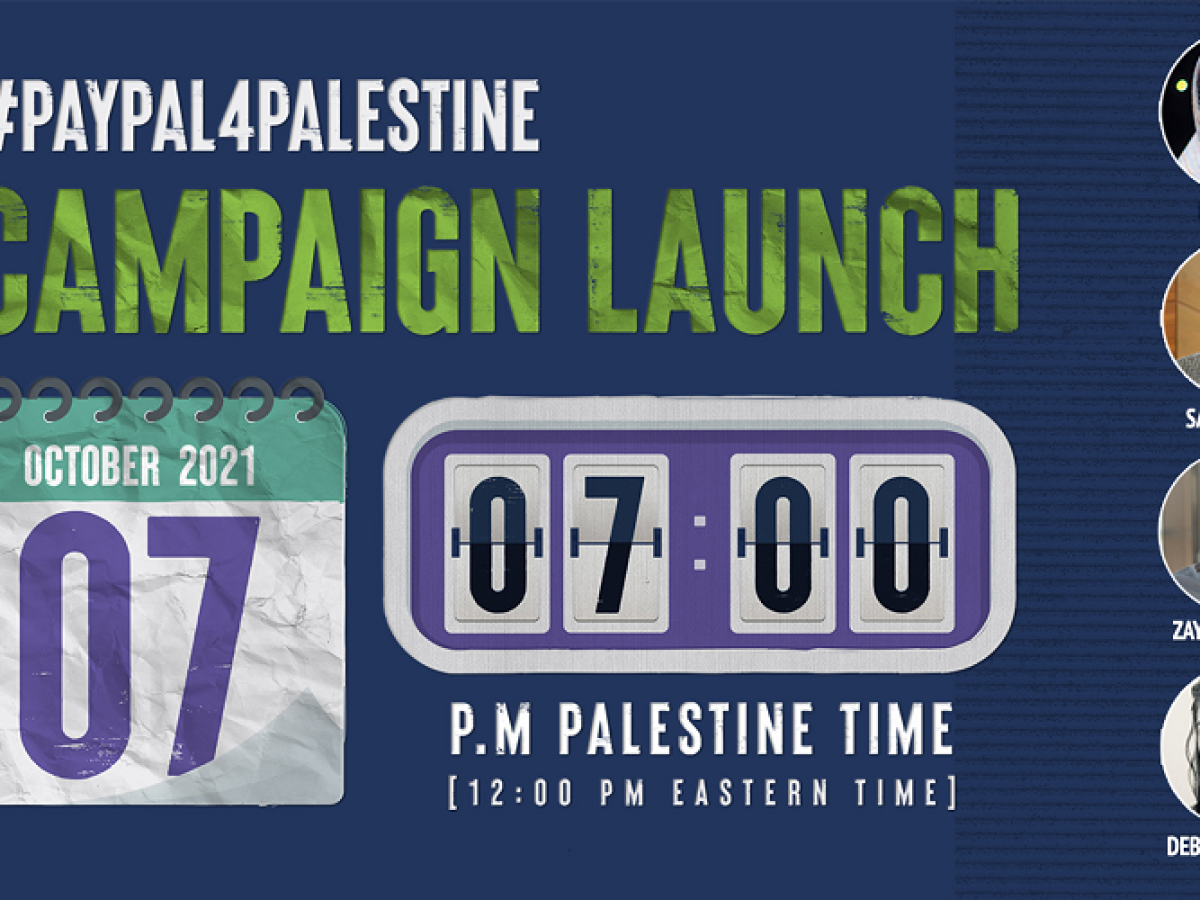 Register for our webinar on #PayPal4Palestine Campaign!