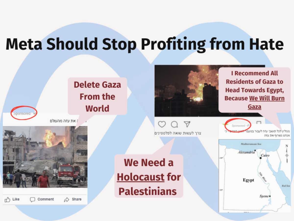 Meta Should Stop Profiting from Hate