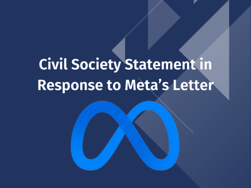 Civil Society Statement in Response to Meta’s Letter