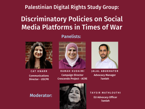 Discriminatory Policies on Social Media Platforms in Times of War