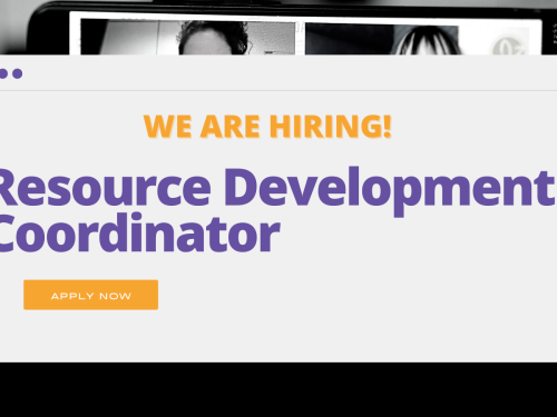 Job opportunity: Resource Development Coordinator