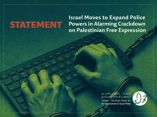 Statement: Israel Moves to Expand Police Powers in Alarming Crackdown on Palestinian Free Expression