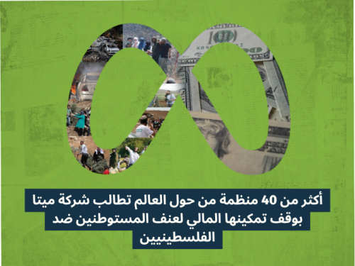 أكثر من 40 منظمة من حول العالم تطالب شركة ميتا بوقف تمكينها المالي لعنف المستوطنين ضد الفلسطينيين