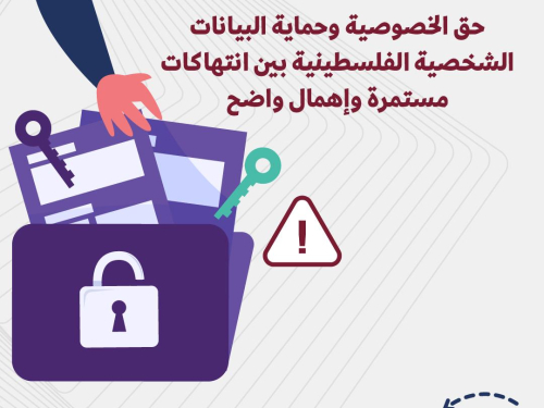 ورقة موقف: انتهاكات مستمرّة وإهمال واضح تجاه حقّ الخصوصية والبيانات الشّخصية الفلسطينيّة