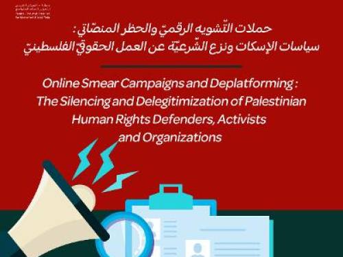 Online Smear Campaigns and Deplatforming: The Silencing and Delegitimization of Palestinian Human Rights Defenders, Activists and Organizations