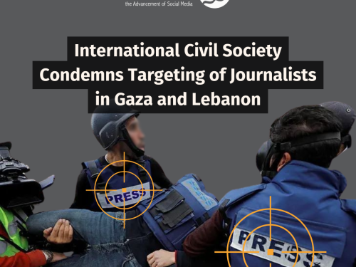 International Civil Society Condemns Targeting of Journalists in Gaza and Lebanon