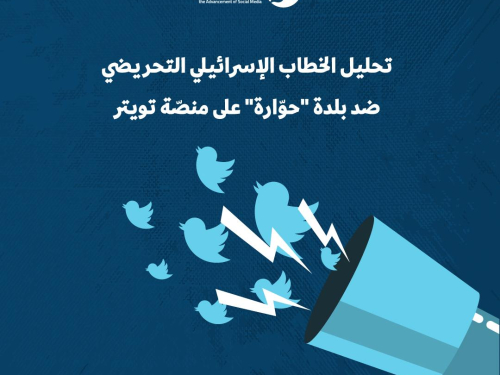 حملة يصدر تقريراً يحلل الخطاب الإسرائيلي التحريضي ضد بلدة "حوارة" على منصة تويتر