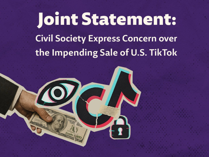 Civil Society Express Concern over the Impending Sale of U.S. TikTok